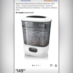 ❤️❤️ Baby Brezza Bottle Sterilizer and Dryer